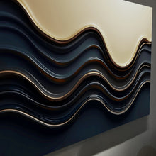 Load image into Gallery viewer, Black and Gold Minimalist Abstract Wall Art III