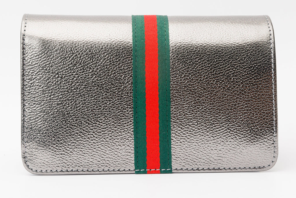 The Afega Silver Leather Handbag