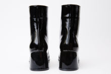 Load image into Gallery viewer, The Tackle Black Patent Leather Block Heel Women Boot
