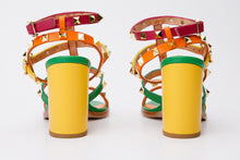 Load image into Gallery viewer, The Nejapa Block Heel Multicolor Leather Women Sandal