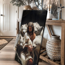 Load image into Gallery viewer, Jesus Protects The Lamb From Wolves Faith Wall Art