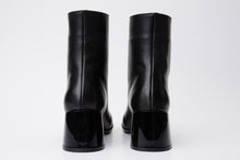 Load image into Gallery viewer, The Tackle Black Leather Block Heel Women Boot