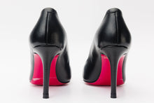 Load image into Gallery viewer, The Maneadero Black Leather Pump Fuchsia Sole Women Shoe