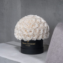 Load image into Gallery viewer, Classic Black Superdome Box | White Roses