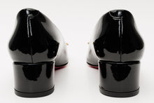 Load image into Gallery viewer, The Foggia Black Leather Block Heel Pump Women Shoe