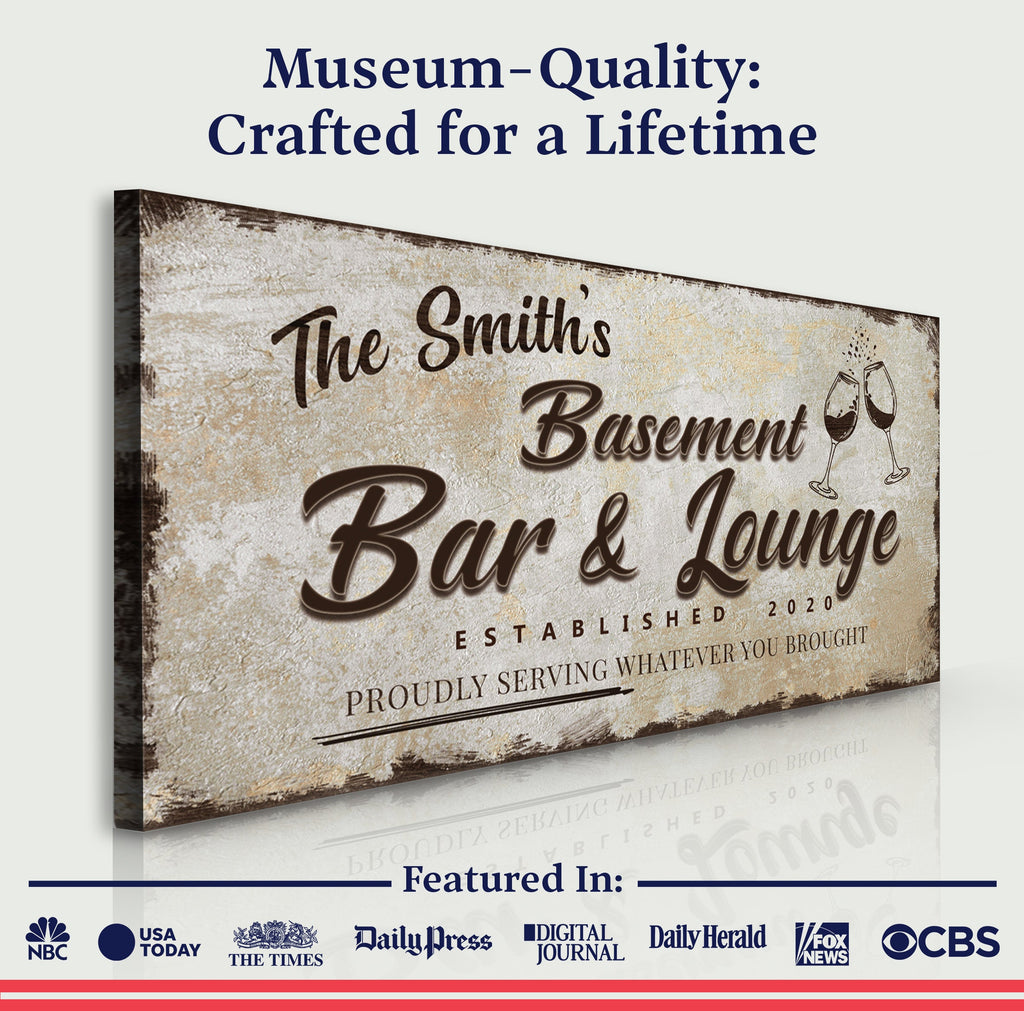 Basement Bar And Lounge Sign II