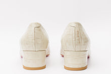 Load image into Gallery viewer, The Foggia Cream Leather Block Heel Pump Women Shoe