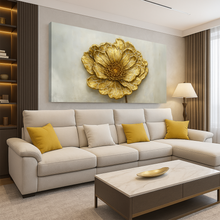 Load image into Gallery viewer, Golden Dandelion Minimalist Abstract Wall Art VI