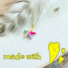 Load image into Gallery viewer, Starfish Necklace Gold Beach Jewelry Colorful Summer Pendant