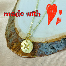 Load image into Gallery viewer, Dainty Gold Compass Necklace Symbolic Direction Jewelry