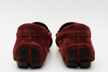 Load image into Gallery viewer, The Bari Burgundy Suede Leather Bit Drive Loafer Men  Shoe