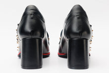 Load image into Gallery viewer, The Infanta Black Spike Leather Block Heel Pump Women Shoe