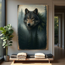 Load image into Gallery viewer, Wolf Double Exposure Wall Art V