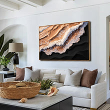Load image into Gallery viewer, Amber Ocean Waves Wall Art