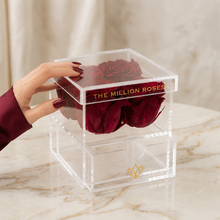 Load image into Gallery viewer, Acrylic 4 Drawer Box | Magenta Roses