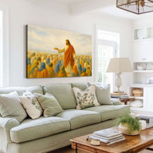 Load image into Gallery viewer, Jesus Speaking To Crowd Faith Wall Art II