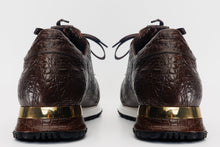 Load image into Gallery viewer, The Bomba Brown Crocodile Leather Men Sneaker