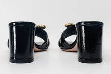 Load image into Gallery viewer, The Micro Black Leather Women Sandal