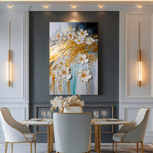 Load image into Gallery viewer, Abstract Gold Floral Wall Art