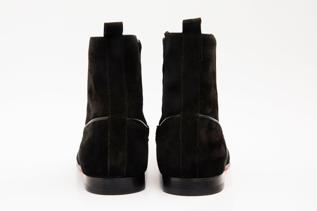 The Baron Black Suede Bit Zip-Up Dress Men Boot Final Sale!