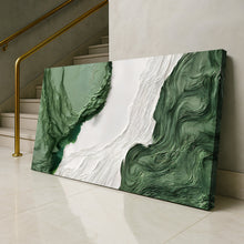 Load image into Gallery viewer, Green Rivers Abstract Wall Art V