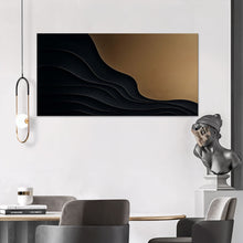 Load image into Gallery viewer, Black And Gold Minimalist Abstract X