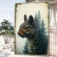 Load image into Gallery viewer, Squirrel Double Exposure Wall Art
