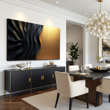 Load image into Gallery viewer, Black And Gold Minimalist Abstract XIII