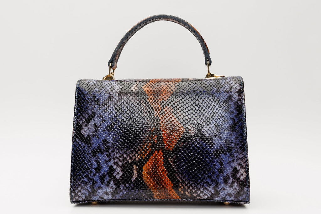The Venezia Navy Blue Leather Handbag