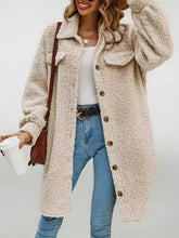 Load image into Gallery viewer, Women's Teddy Bear Plush Mid-Length Hooded Faux Fur Coat