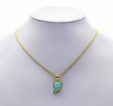 Load image into Gallery viewer, Gold Gemstone Horn Charm, Sku#LY09