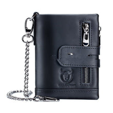 Load image into Gallery viewer, Retro Genuine Leather Bifold Wallet with Dual Zippers | Coin &amp; Card Organizer