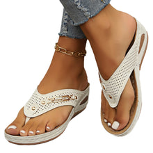Load image into Gallery viewer, Women's Plus-Size Wedge Flip-Flops - Comfortable Summer Sandals with Non-Slip Rubber Sole