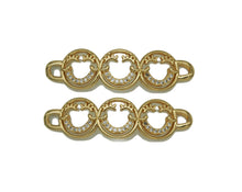 Load image into Gallery viewer, CZ Smiley Face Connector Link Charm, Sku#JL95