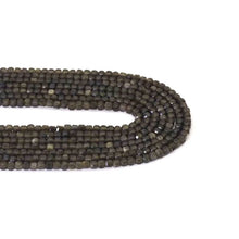 Load image into Gallery viewer, Genuine Golden Obsidian Faceted Cube Beads, 2.5mm, Sku#U1554
