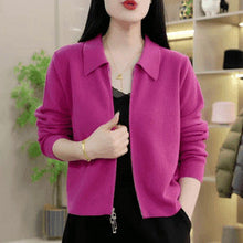 Load image into Gallery viewer, Womens Loose-fitting Short Versatile Zip-up Jacket