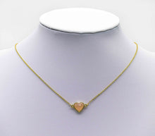 Load image into Gallery viewer, Gold Gemstone Heart Connector, Sku#LY16