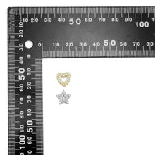Load image into Gallery viewer, CZ Heart Star Spacer Connector Charm Beads, sku#A312