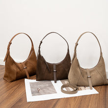 Load image into Gallery viewer, Elegant Genuine Leather Shoulder Bag - Korean Style Crossbody Dumpling Bag for Women