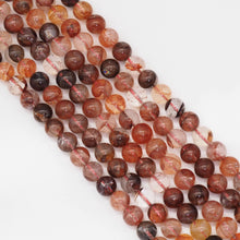 Load image into Gallery viewer, Genuine Hematoid Quartz Round Smooth Beads, Sku#U1639