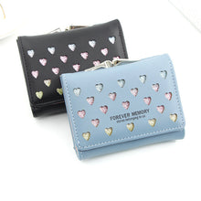 Load image into Gallery viewer, Three-Fold Wallet with Hollowed-Out Heart Design