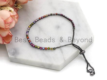 Load image into Gallery viewer, Rainbow CZ Sliding Adjutable Chain Bracelet, Sku#A96
