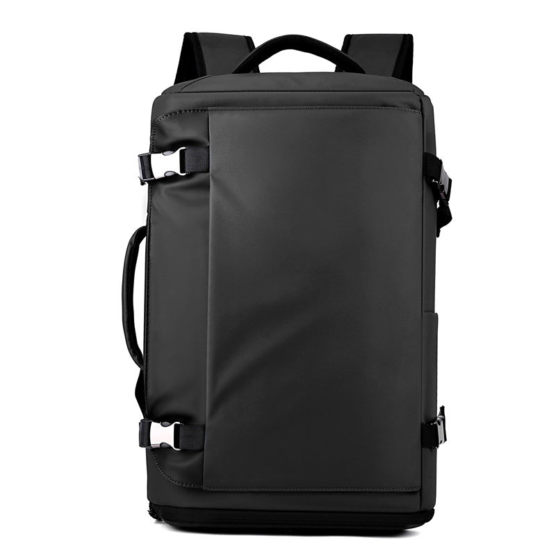 Men's Box-Style Outdoor Nylon Backpack | Business Travel Bag with Air-Cushioned Straps