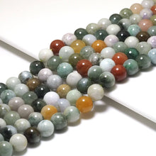 Load image into Gallery viewer, Genuine Burma Jade Round Smooth Beads, 6mm/8mm/10mm/12mm, Sku#U1579