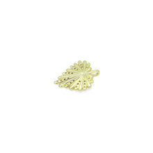 Load image into Gallery viewer, Clear CZ Gold Heart Leaf Shape Charm Pendant, Sku#LX745