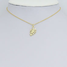 Load image into Gallery viewer, Gold Silver Leaf Charm Pendant, Sku#LX842