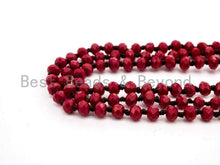 Load image into Gallery viewer, 60 Long Hand Knotted Red Color Crystal Necklace, D12