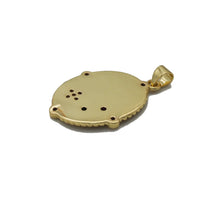 Load image into Gallery viewer, Colorful CZ Gold Joy is yours Oval Medallion Charm, Sku#LK761