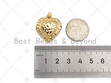 Load image into Gallery viewer, Embossed Heart Shape Pendant/Charm,14K Gold Filled Heart Charm, Necklace Bracelet Charm Pendant,24x26mm,Sku#ZX32