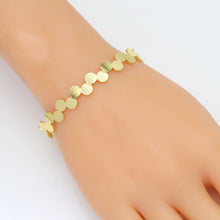 Load image into Gallery viewer, Shinny Gold Round Disc Adjustable Bracelet, Sku#A299